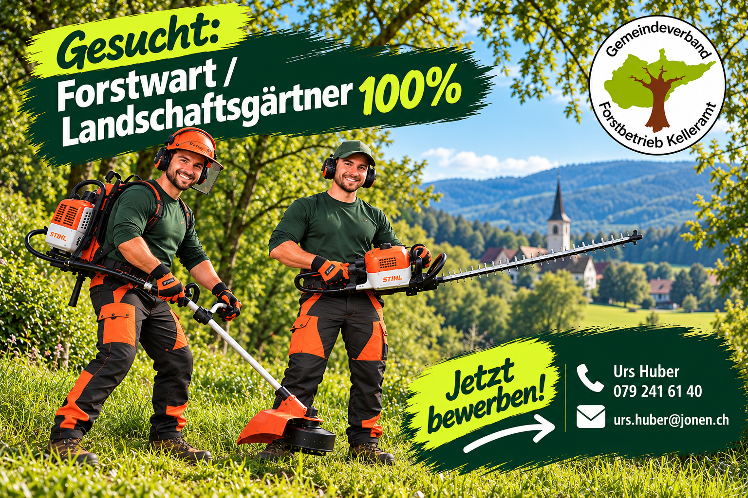 Stelleninserat Forstbetrieb Kelleramt